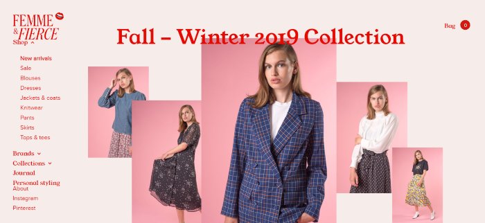 Femme &amp; Fierce: best fashion web design